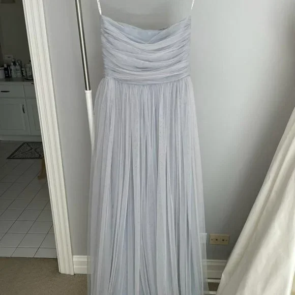 princess polly baby blue dress Joanna August Portia Bridesmaid Wedding Formal Maxi Wrap Dress! Size Small! main image 0